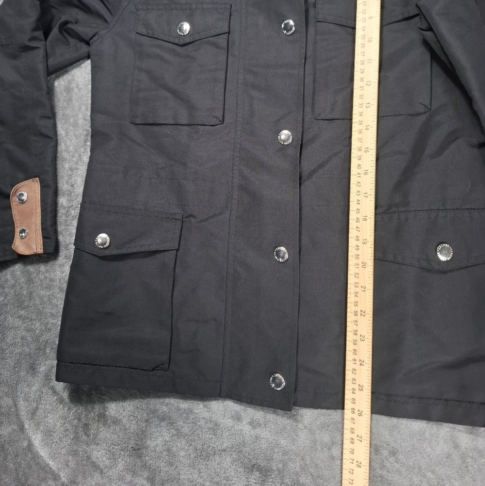 Lauren Ralph Lauren Women's Full Zip Coat Jacket Size M Leather Trim Casual - Picture 9 of 12